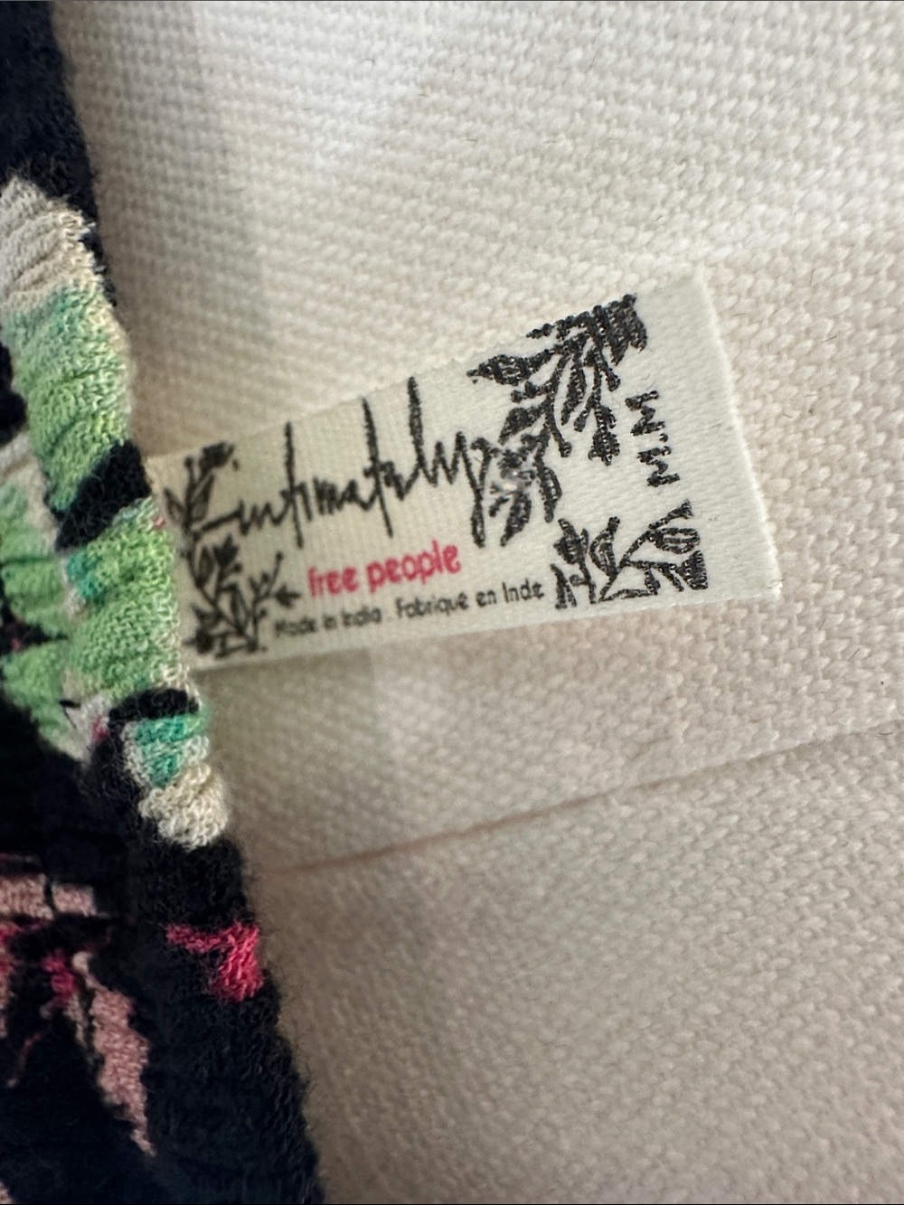 Free People Black Floral Smocked Maxi Dress with Spaghetti Straps - Picture 9 of 11